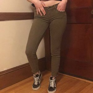 Lucky Brand Olive Green Skinny Jeans